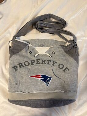 authentic New England Patriots Gray Logo Tote Bag from Foxborough/Boston